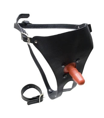 VAC U LOCK LEATHER ULTRA HARNESS WITH PLUG